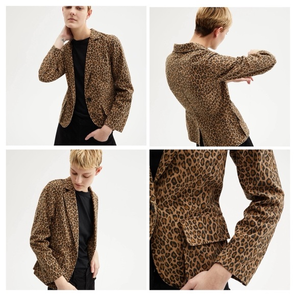 Nili Lotan Addison Blazer Zebra Print Brown Size 10 - Picture 6 of 16